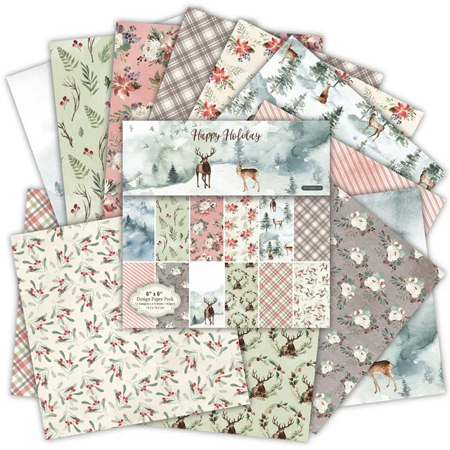 Winter Snowman Patterned Paper Scrapbooking Paper Pack Handmade Craft Paper  Craft Background Pad Single-side Printed