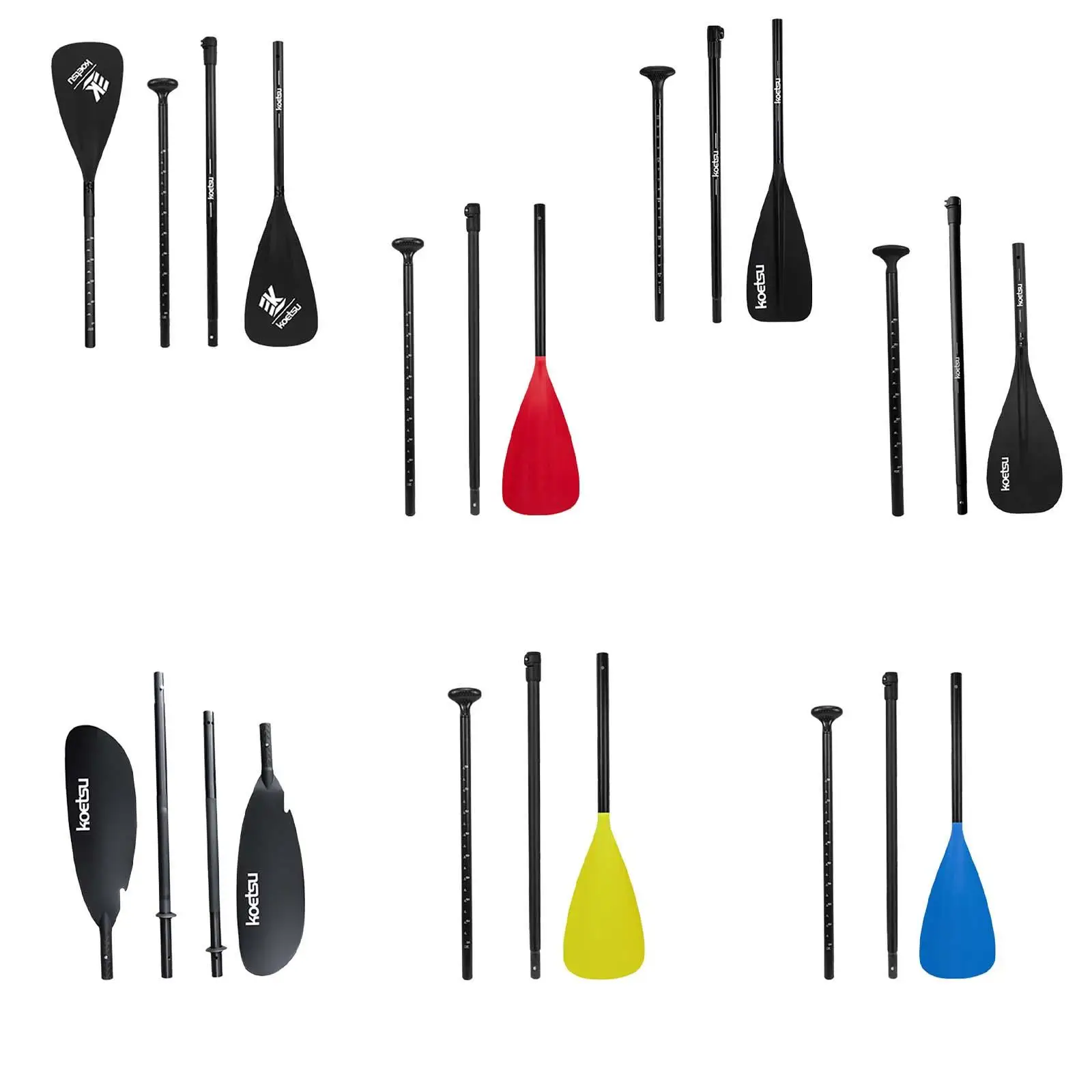 Kayak Paddles Boat Oar Lightweight Aluminum Alloy Boat Paddle Detachable Kayak Oars for All Kinds of Kayaks and Boats