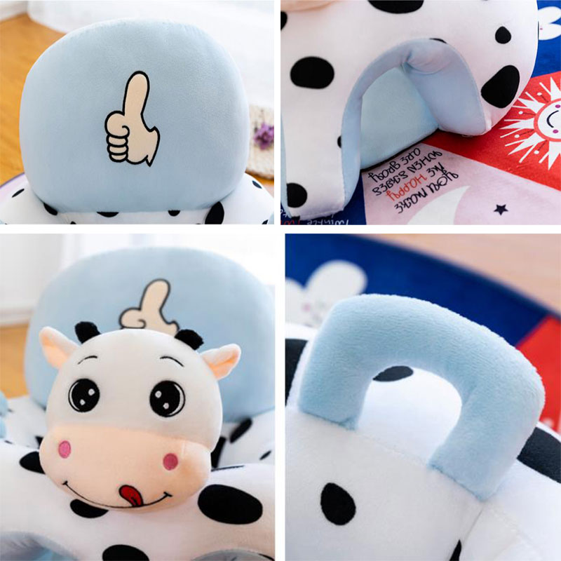 1PC Baby Learning Sitting Seat Support Seat Cover Washable Without Filler Cradle Sofa Chair Without Cotton(Sitting Chair Cover!)