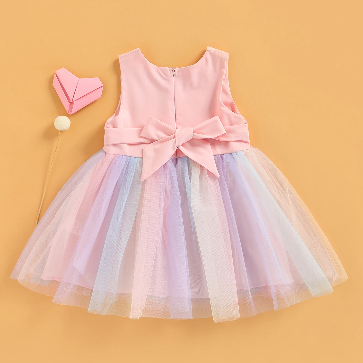 ma&baby 1-5Y Toddler Kid Baby Girl Tutu Dress Summer Bow Tulle Rainbow Party Birthday Wedding Dresses For Girls cocktail dresses