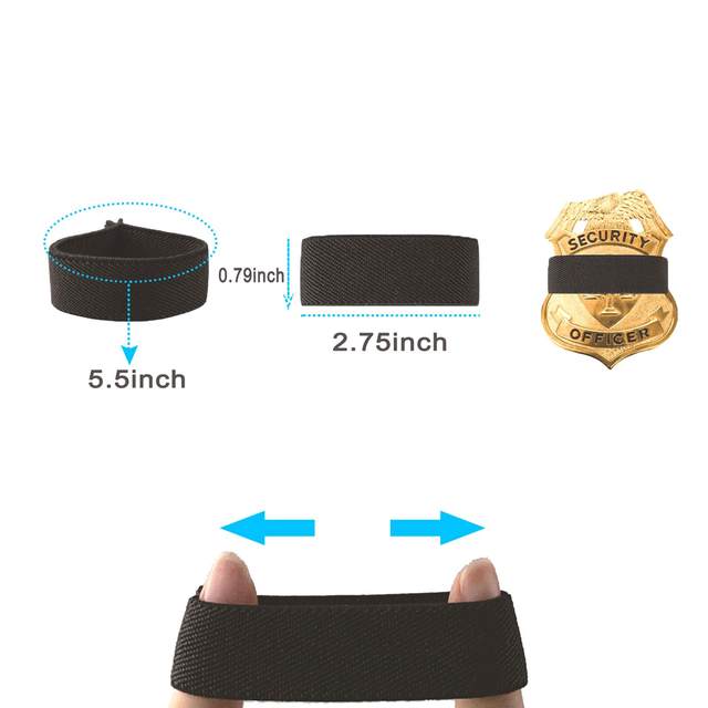 Mourning Bands For Badges - Black Elastic Mourning Trinidad