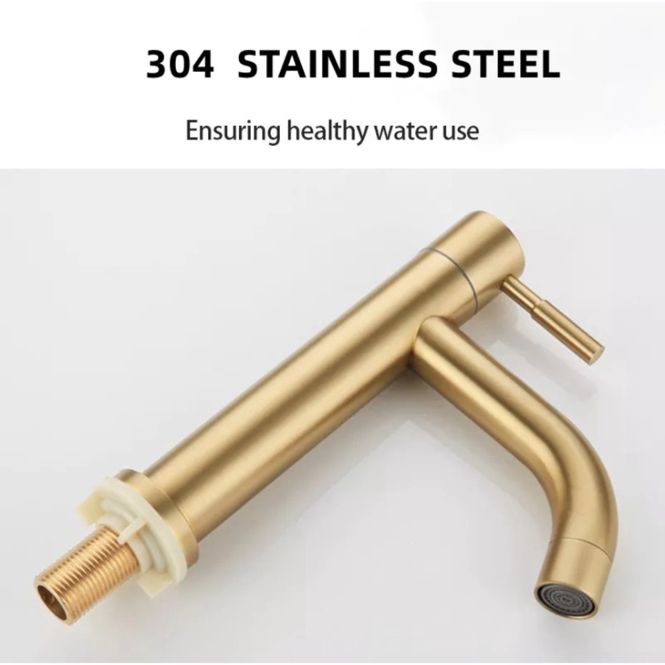 Title 5, SUS304 Stainless Steel Faucet Basin Single Cold...