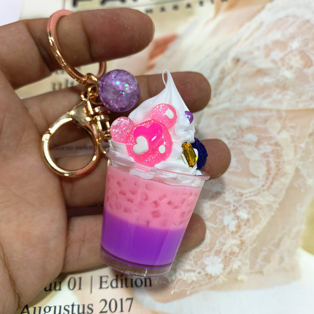 Capsule Toy Simulation Food Creative Toy Cool Drink Ice Cream Pudding  Smoothie Miniature Keychain Bag Accessories - AliExpress