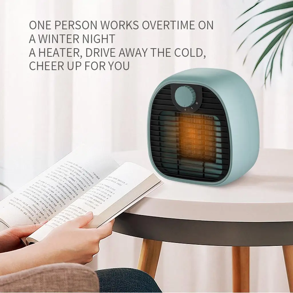 Mini Electric Space Heater 1000W Overheat Protection Desk Heater for Office Winter Home PTC Ceramic Heating