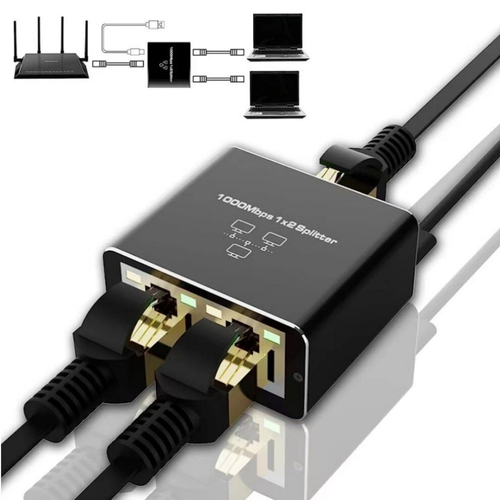 adaptateur ethernet en répartiteur extension de câble réseau internet connecteur pour tv routeur sharer