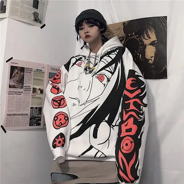 Anime naruto hoodies akatsuki símbolo da nuvem pulôver moletom moletom com  capuz das mulheres dos homens das mulheres hip hop oversized com capuz  streetwear - AliExpress