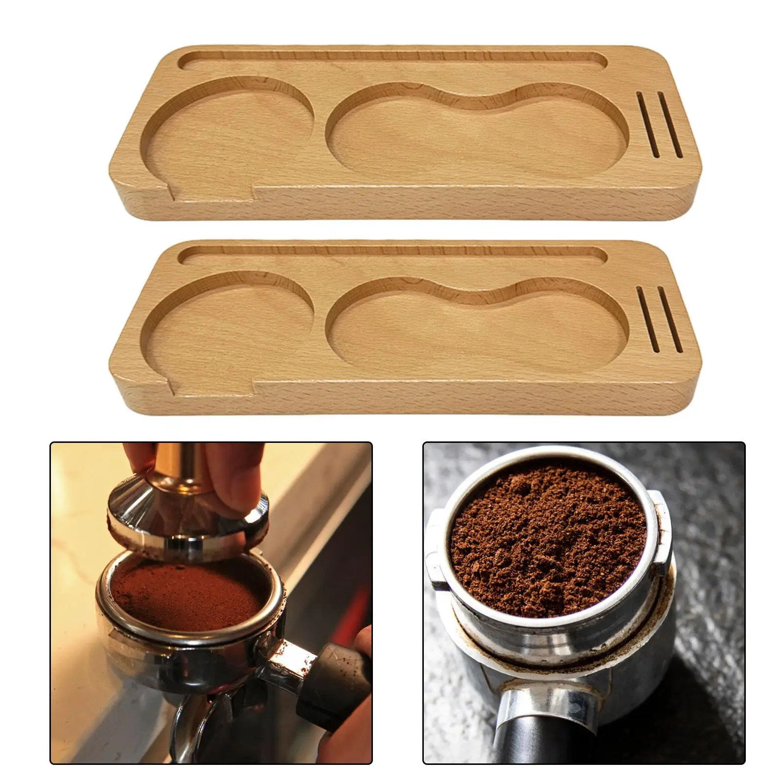 Wooden Coffee Tamper Stand, Support Base Rack, Espresso Accessories, Coffee