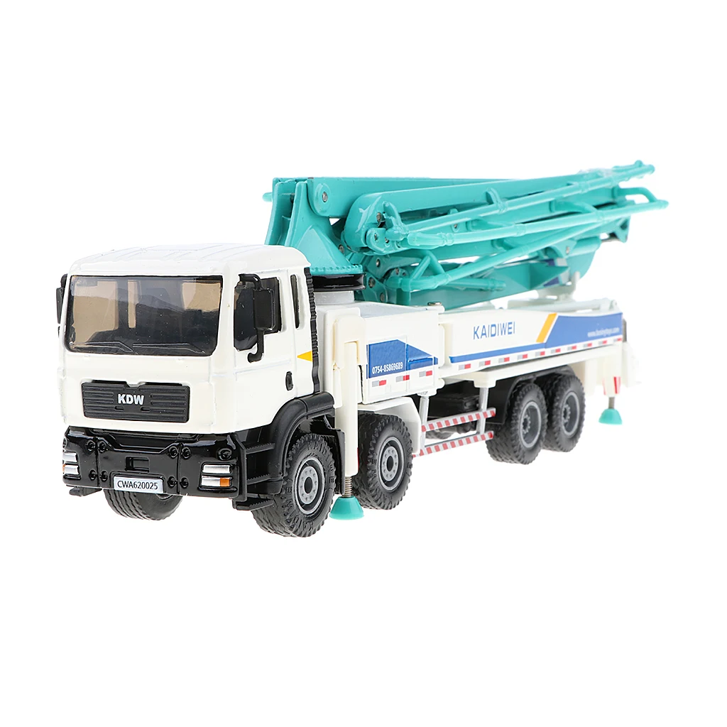 1:50 Scale Alloy Die-cast Vehicle Model Toy Engineering Concrete Pump Truck Car High Simulation Kids Gift