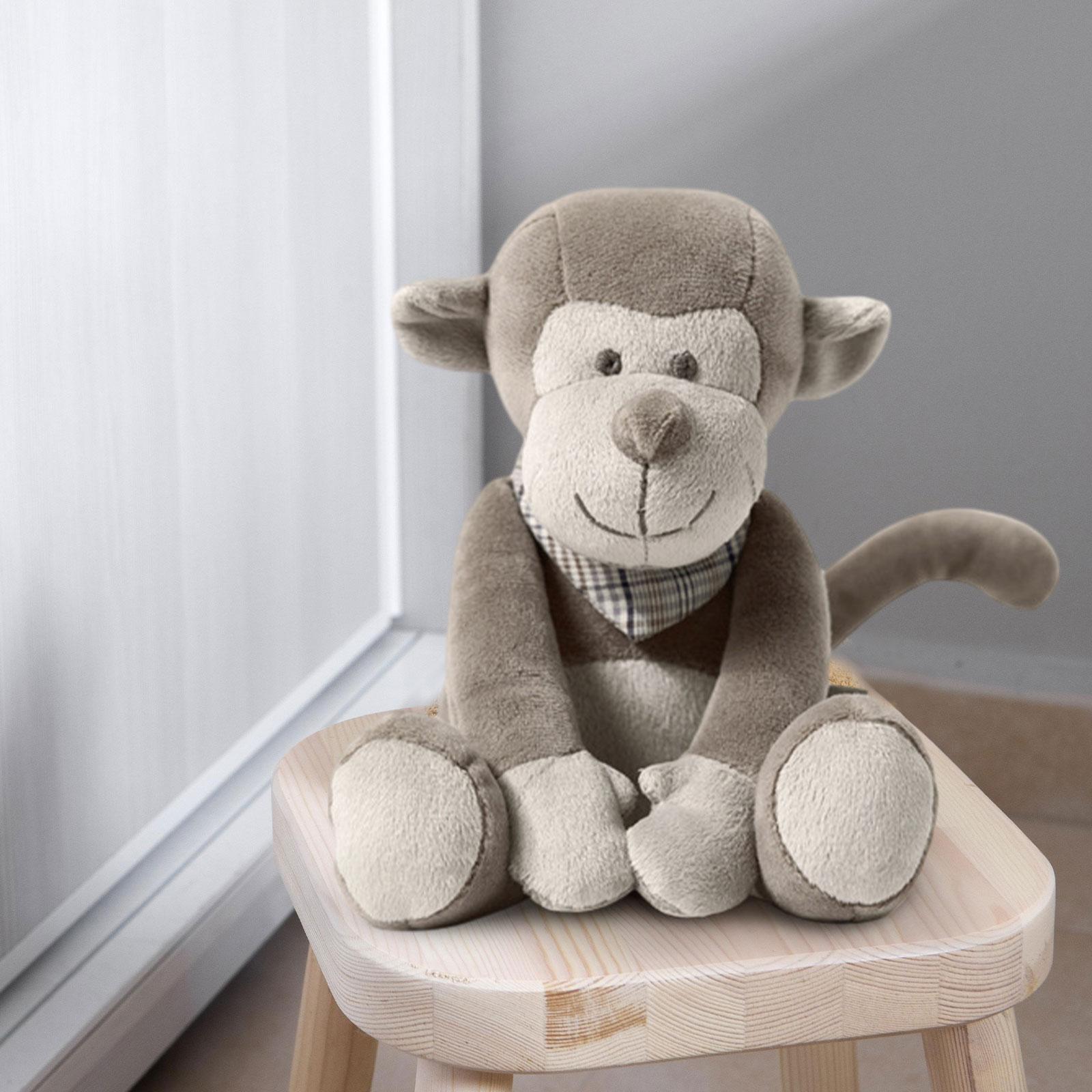 Monkey Plush Toy Cute Plush Animal Figures Valentine's Day Gifts Plush Monkey Stuffed Toy for Home Kids Room Couch Ornament