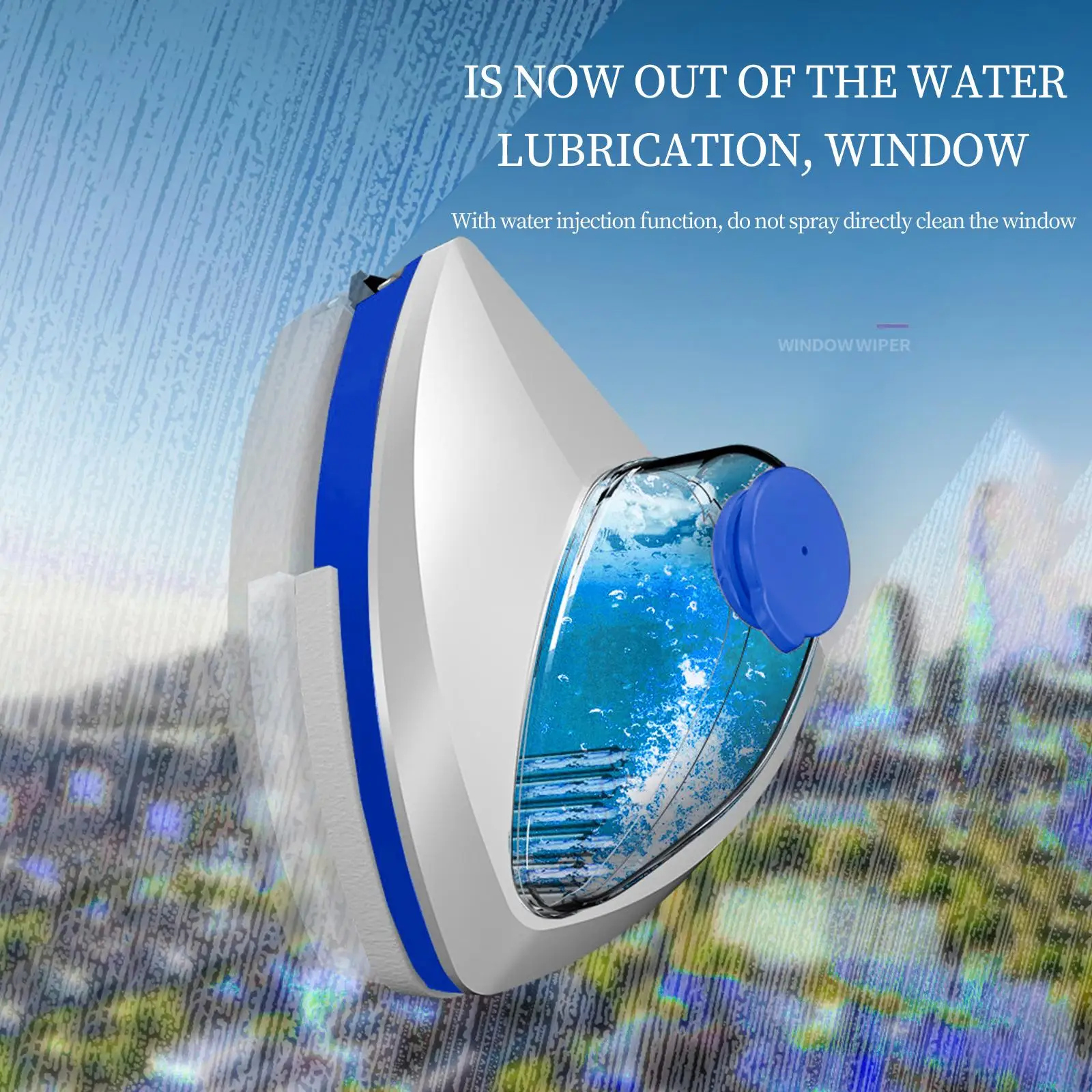 Magnetic Window Cleaner Windows Brush Automatic Water Discharge for Home Car