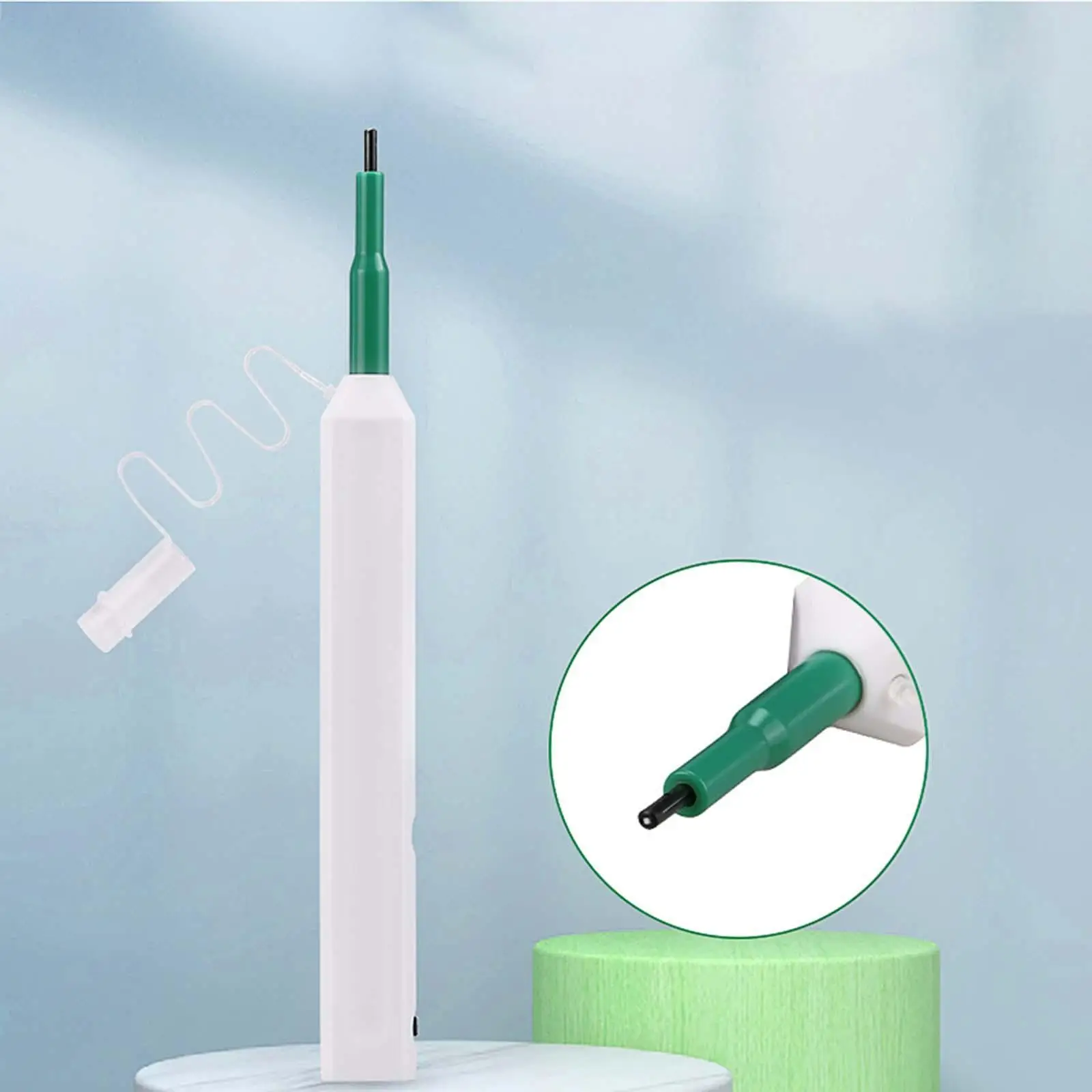 Universal Fiber Optic Cleaner Pen Connector Head Cleaner Lightweight 800 Cleans Pens Tools