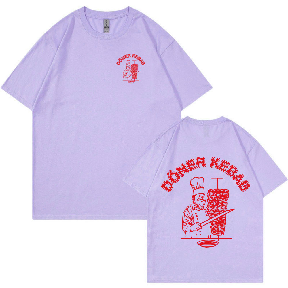 Döner Kebab Lustige Grafik T-shirt Herrenmode Sommer Baumwolle Kurzarm T Shirts Casual Übergroßen T-shirts Kleidung Streetwear – Detail 7