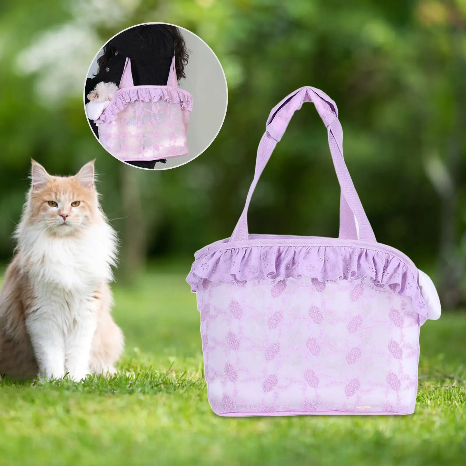 Cat Carrier Pet Carrier Tote Shoulder Bag for Hiking Traveling Shopping
