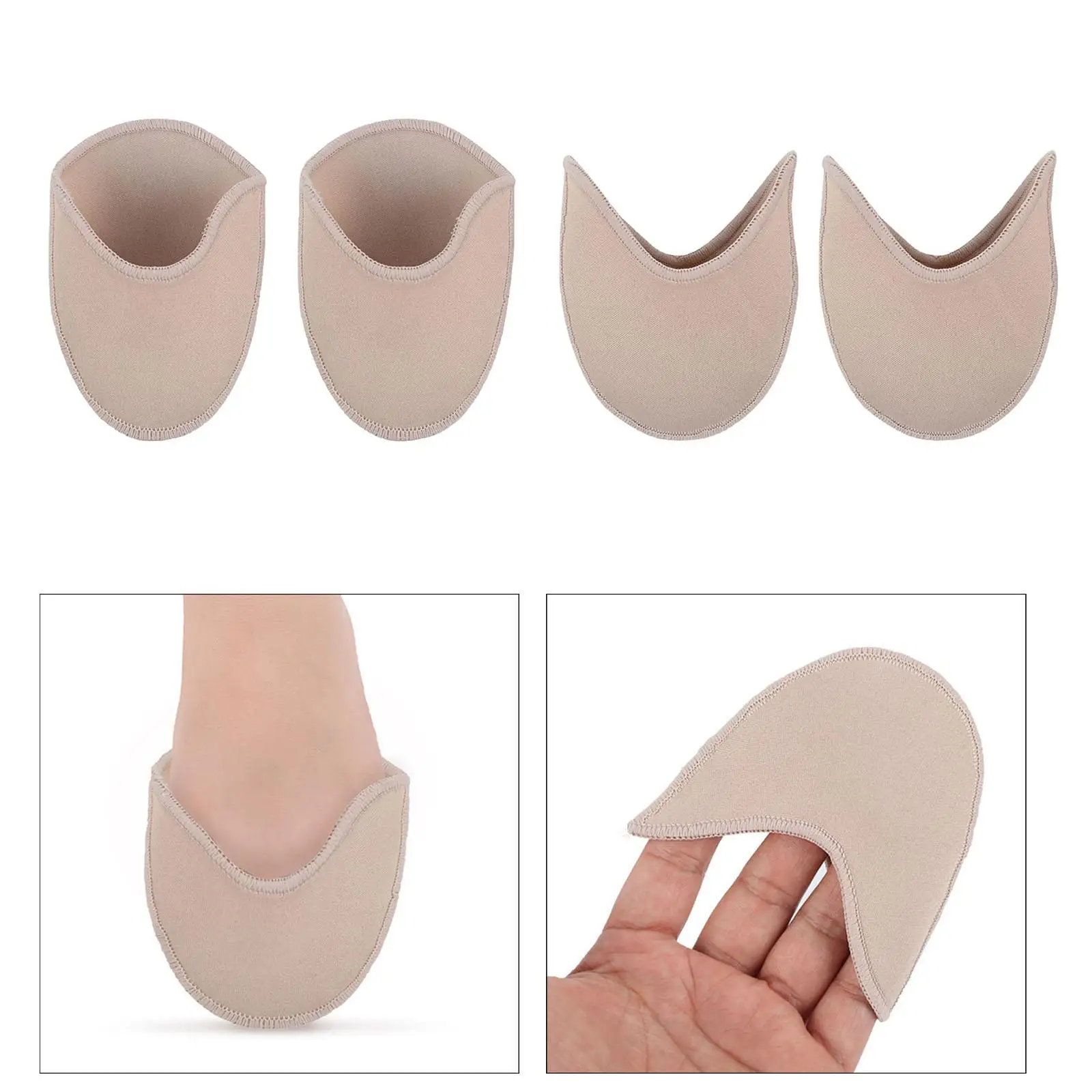 2Pieces Ballet Dance Pointe Shoe Socks Pads Soft for Ballet Dancer Cushion