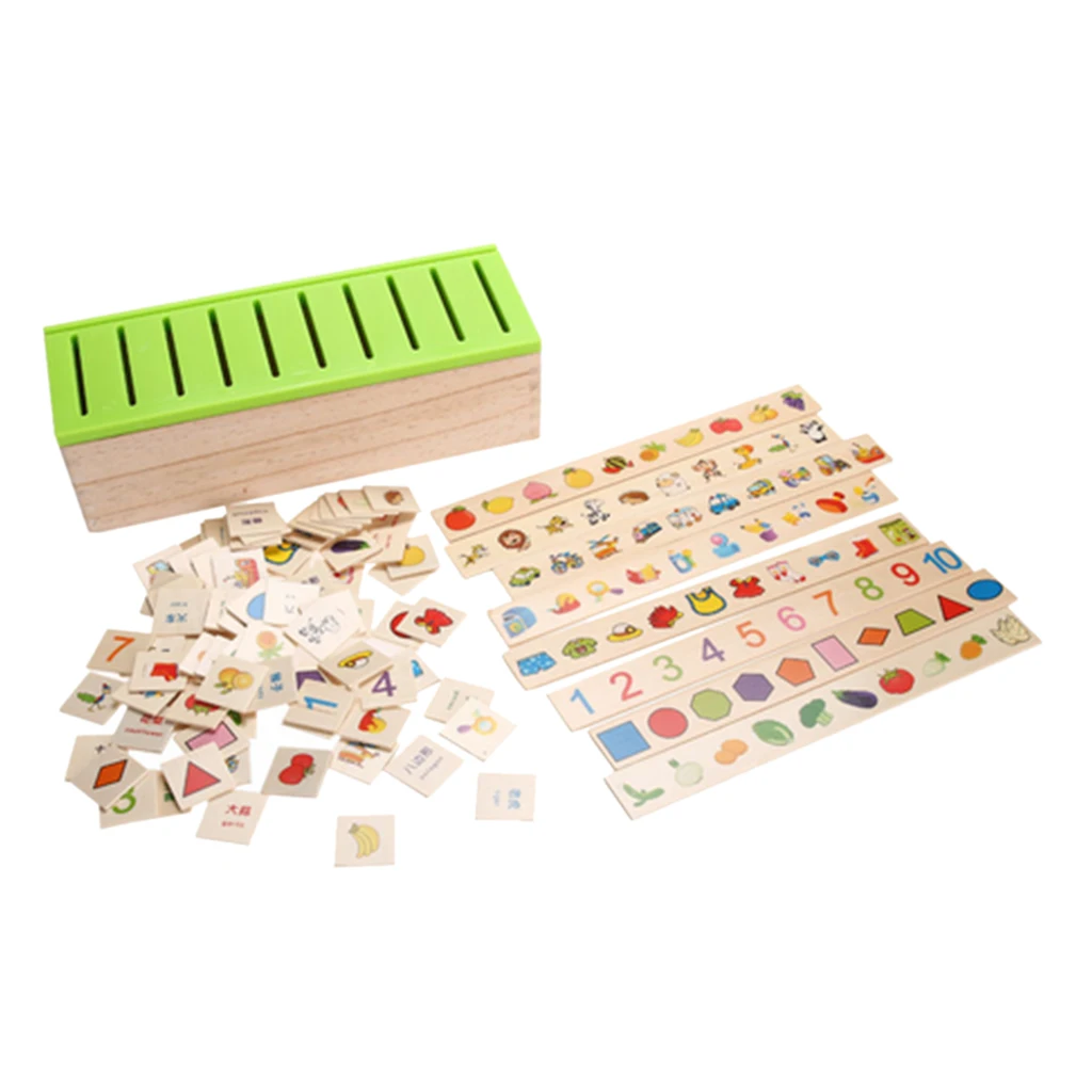 Wooden Classification Toy Box  Pattern Matching Classify Toy