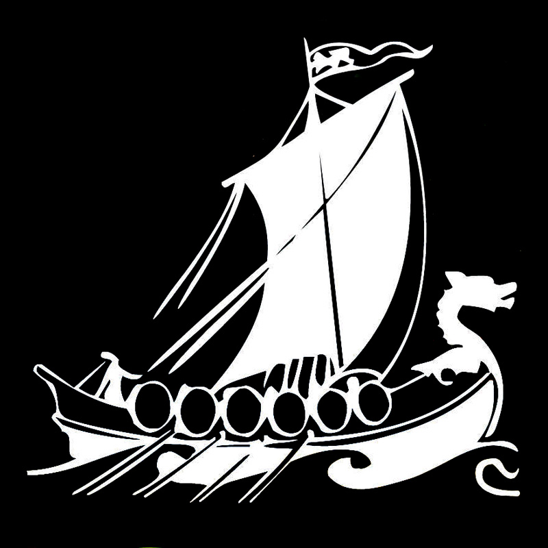 Auto Aufkleber Sonnenschutz und Wasserdichte Drachen Kopf Viking Schiff Muster Stilvolle, Außen Teile Zubehör Abdeckung Kratzer Nette – Detail 2