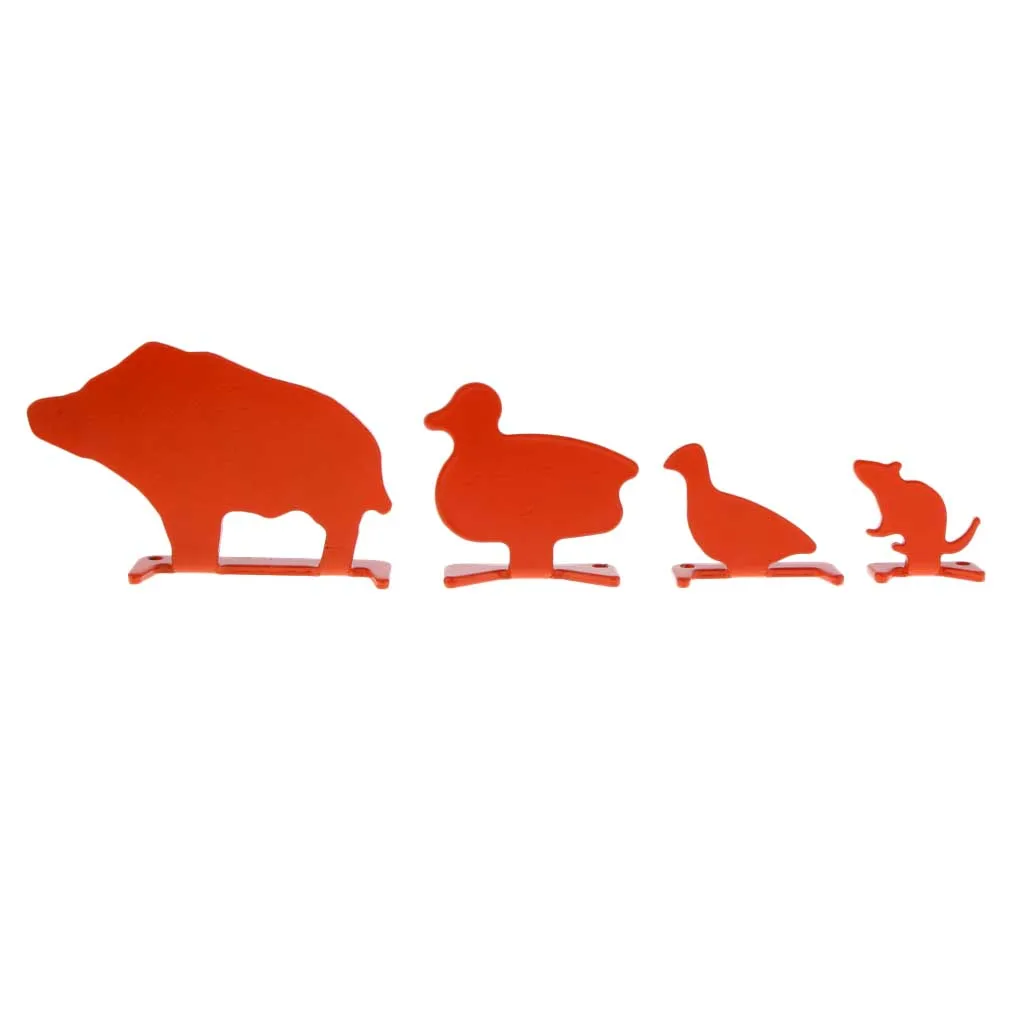 4pcs Mixed Sizes  Targets Animal Silhouette ( Duck Bird Mouse)