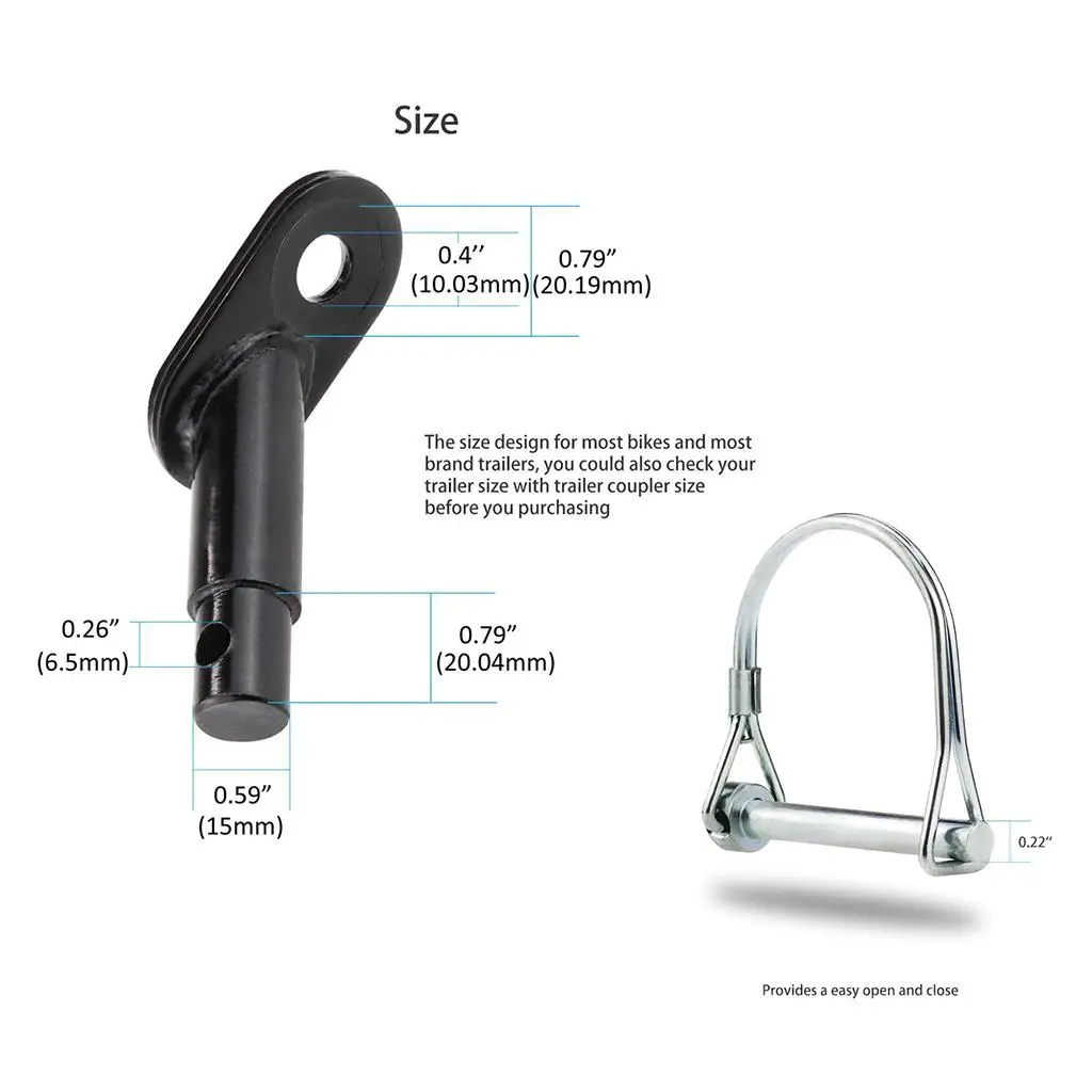 Trailer Coupler Safety Pin Cargo Boat Clip Hitch