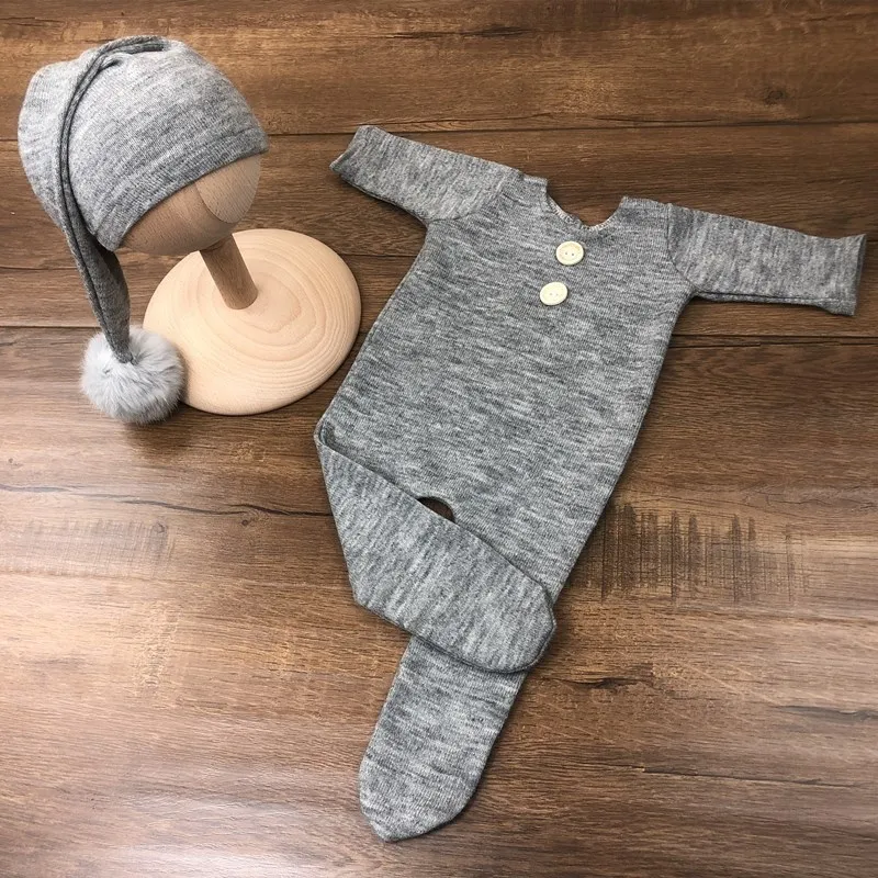 mês newborn fotografia adereços bebê menino menina macacão bodysuits crochê outfit tiro foto adereços roupas acessórios