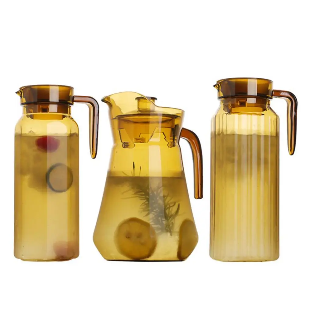 1100ML/1500ML Acrylic Water  Carafe with Lid, Good Beverage s Jar for Homemade Juice and Iced Tea