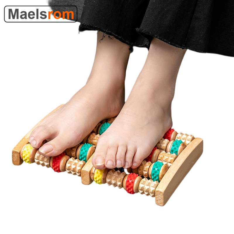 Best of Acupressure Wooden Foot Roller For Pain Relief Body Massage Heath Therapy 5 Row Wooden Foot Massager Feet Care 24.5x16cm Reviews & Tips