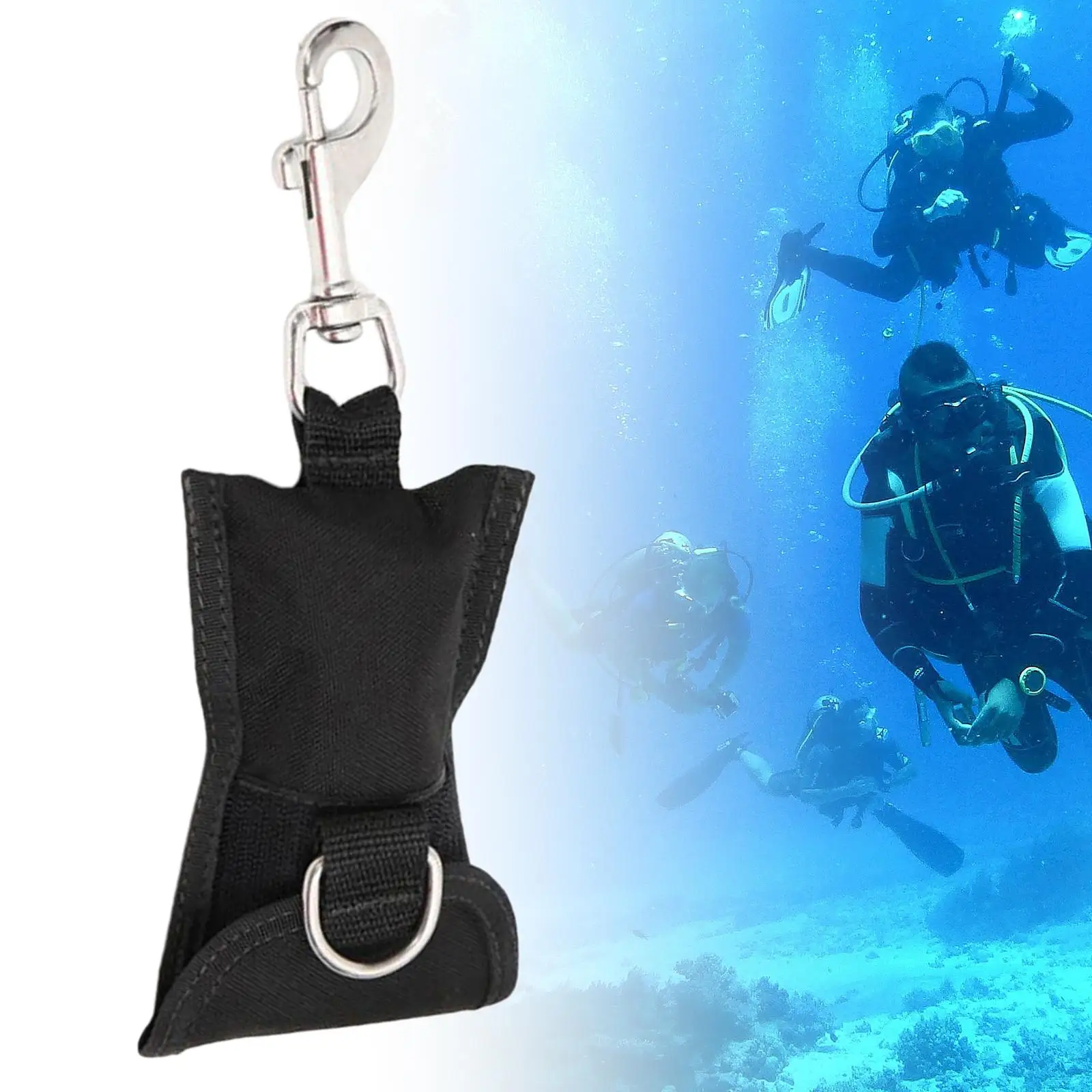 Scuba Diving Buddy Line with Swivel Snap Clips 2.2M Safety Diver Diving Rope Backplate Hanging Strap