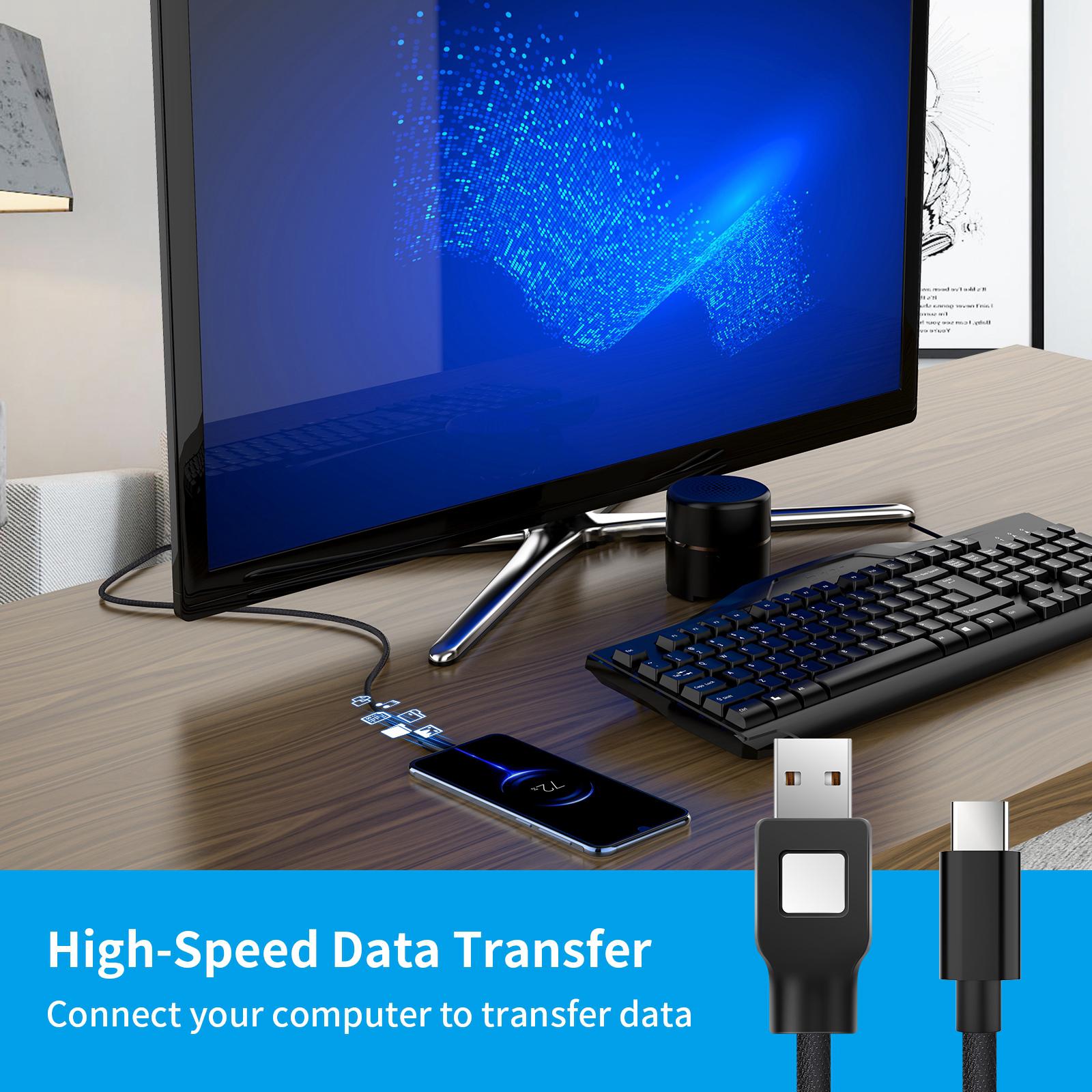 USB C to USB A Cable, Wireless Audio Transmitter Data Transfer Cord Adapter for Nintendo Switch for PS4 for Desktops for PS5