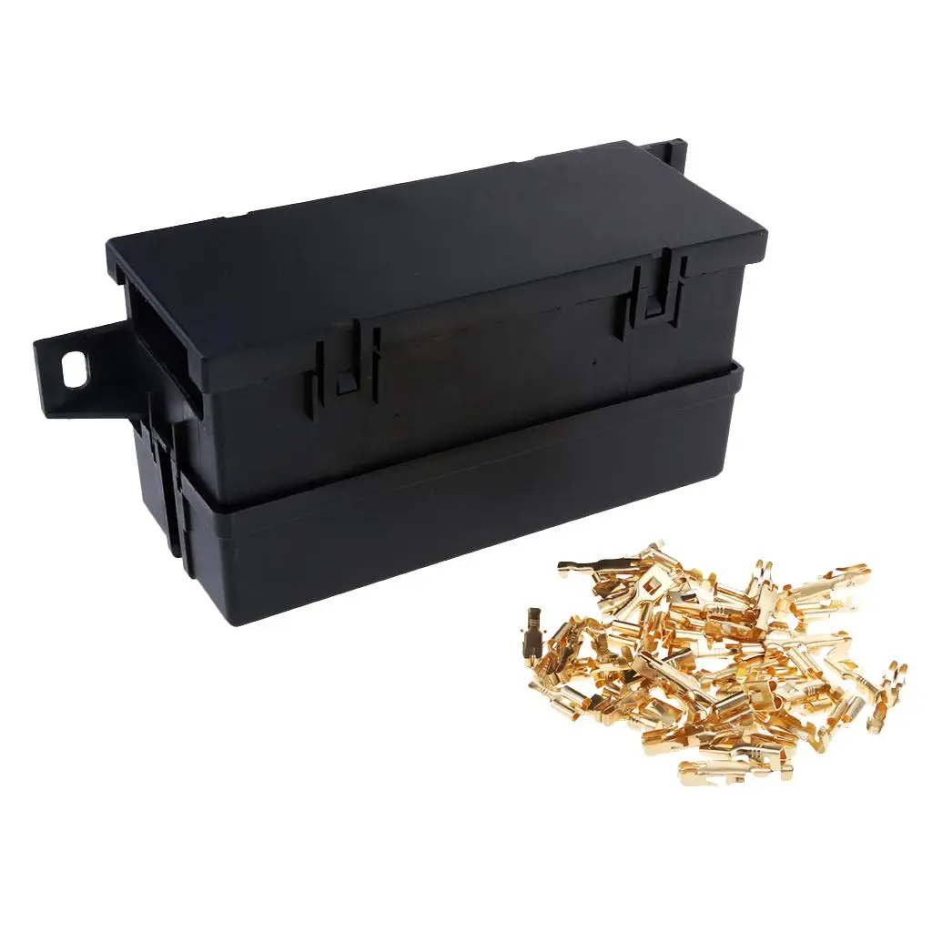 Black Marine 12V 11 Way Blade Block   Holder Circuit