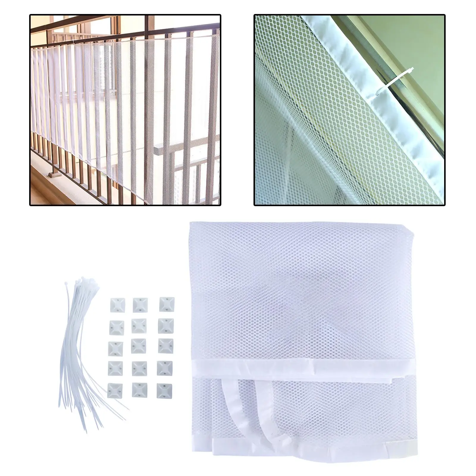 Children Safety Net Baby Fall Protect Safety Netting Durable Balcony Patio Stair Railing Safety Net for Kids Pet Toy