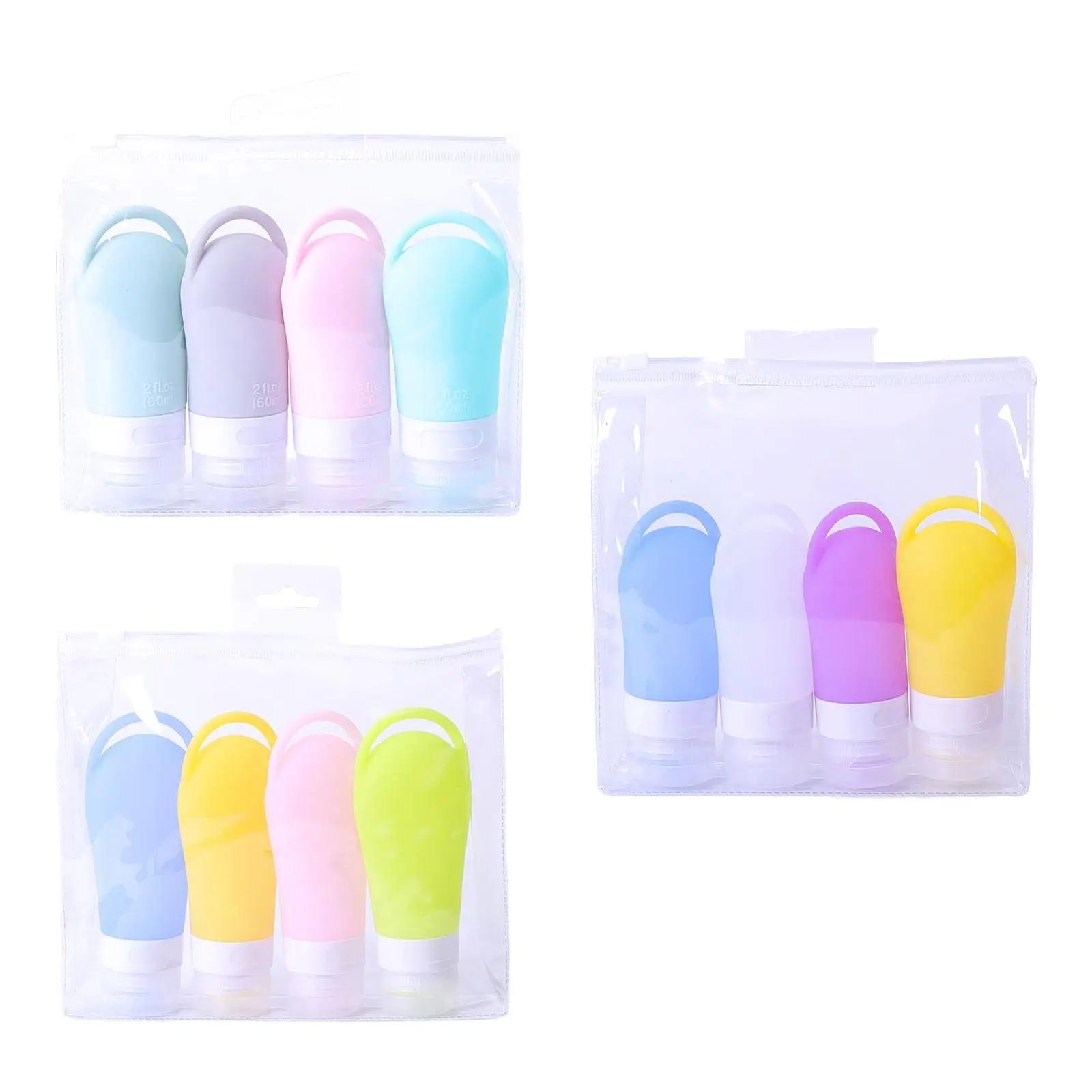 Silicone Travel Bottle Cosmetic Containers for Body Wash Soap Lotion
