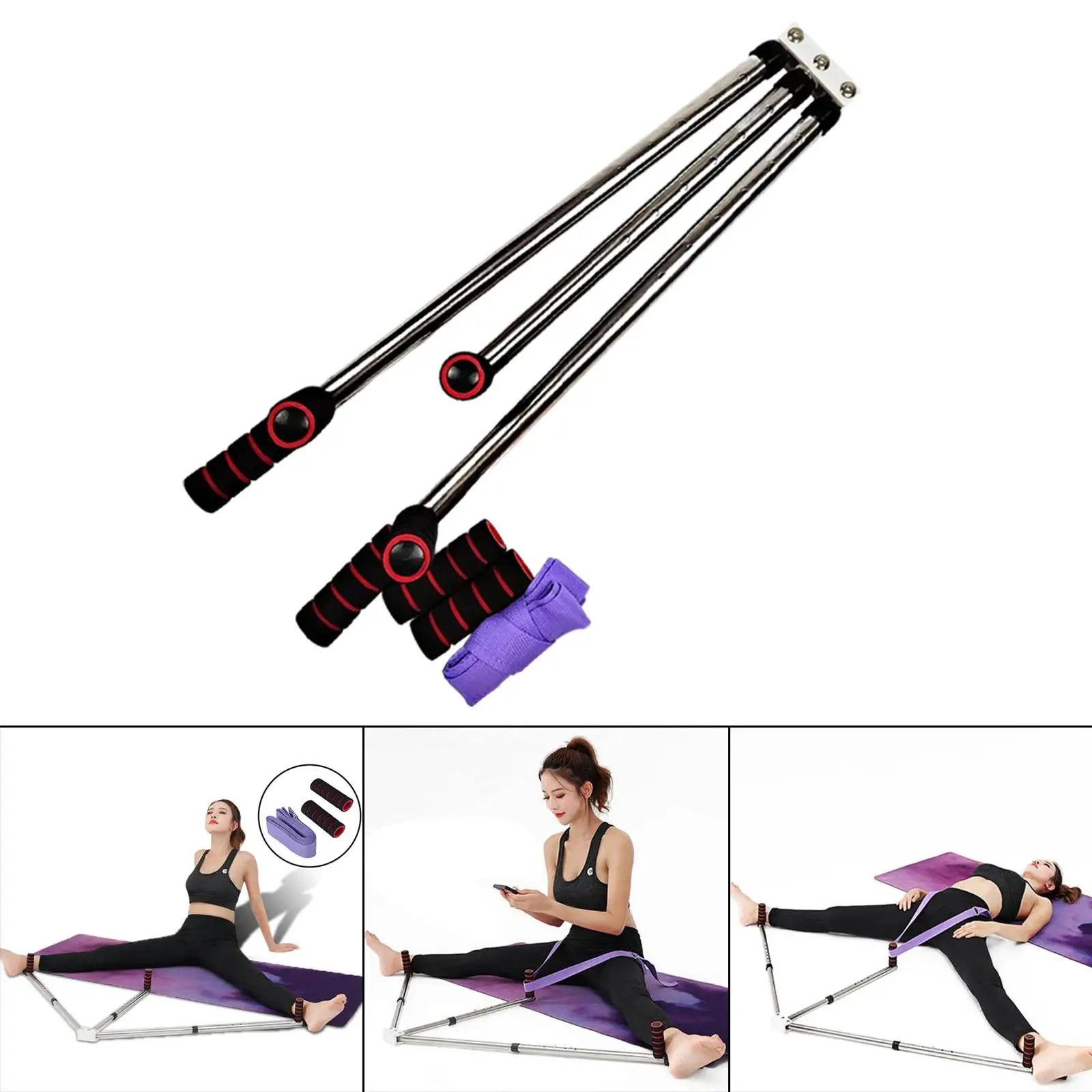 Leg Stretcher 3 Bar Portable Professional Device for Ligament Stretching Gym