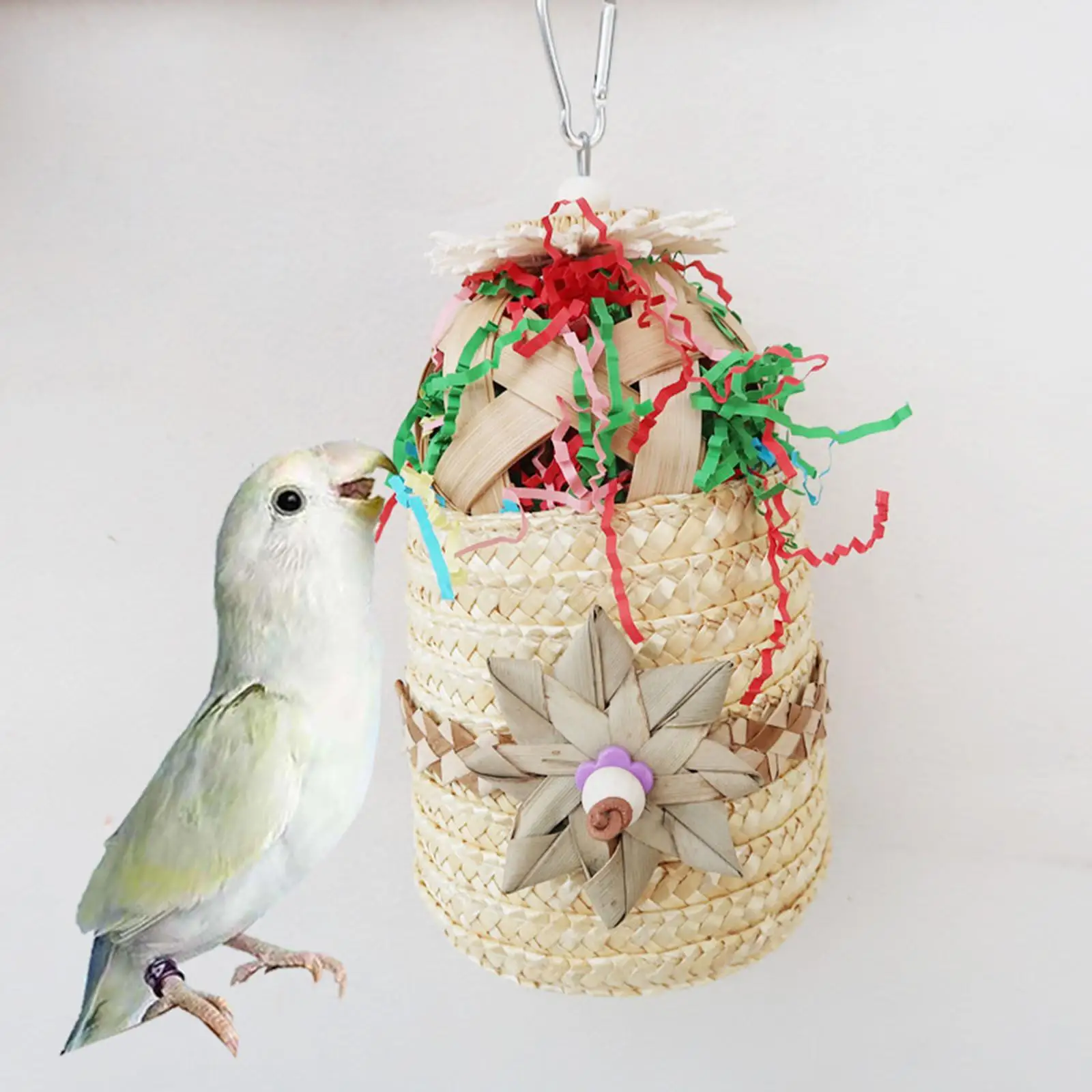 Bird Chewing Toy Decorative Funny Bird Parrot Toy for Macaw Finches Training