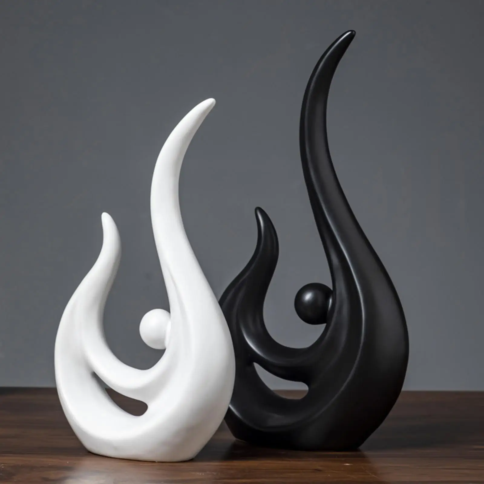 Modern Abstract Phoenix Figurines Sculpture TV Cabinet Decors Ceramic Statue