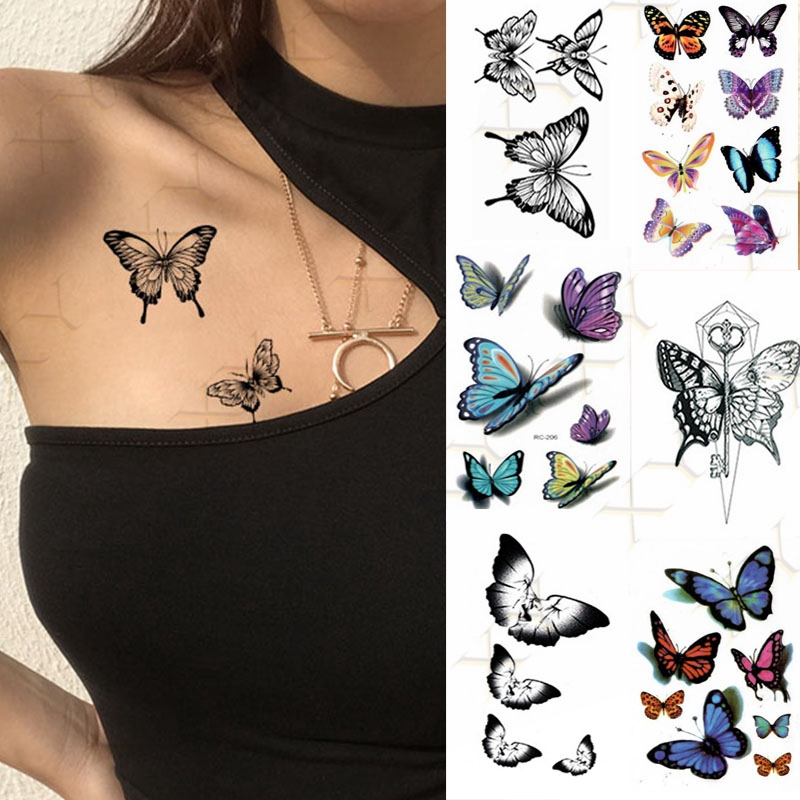 Best of Butterfly Fox Animal Flower Element Temporary Tattoo Sticker Waterproof Women Men Fake Tatto Body Art Kids Lady Tatoo 10.5X6cm Reviews & Tips