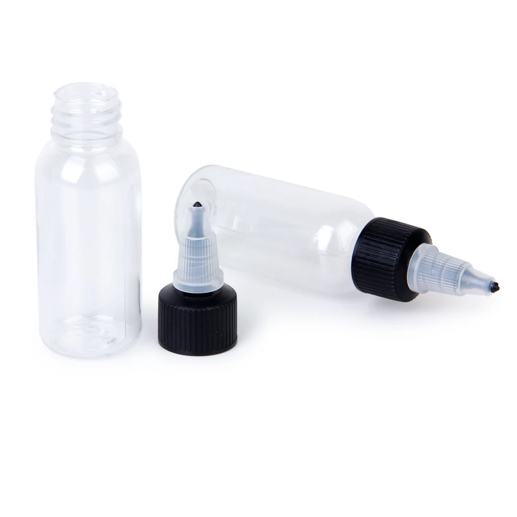 10x Empty Plastic Bottles Tubes W/ Twist Cap for Lotion Shampoo 30ml