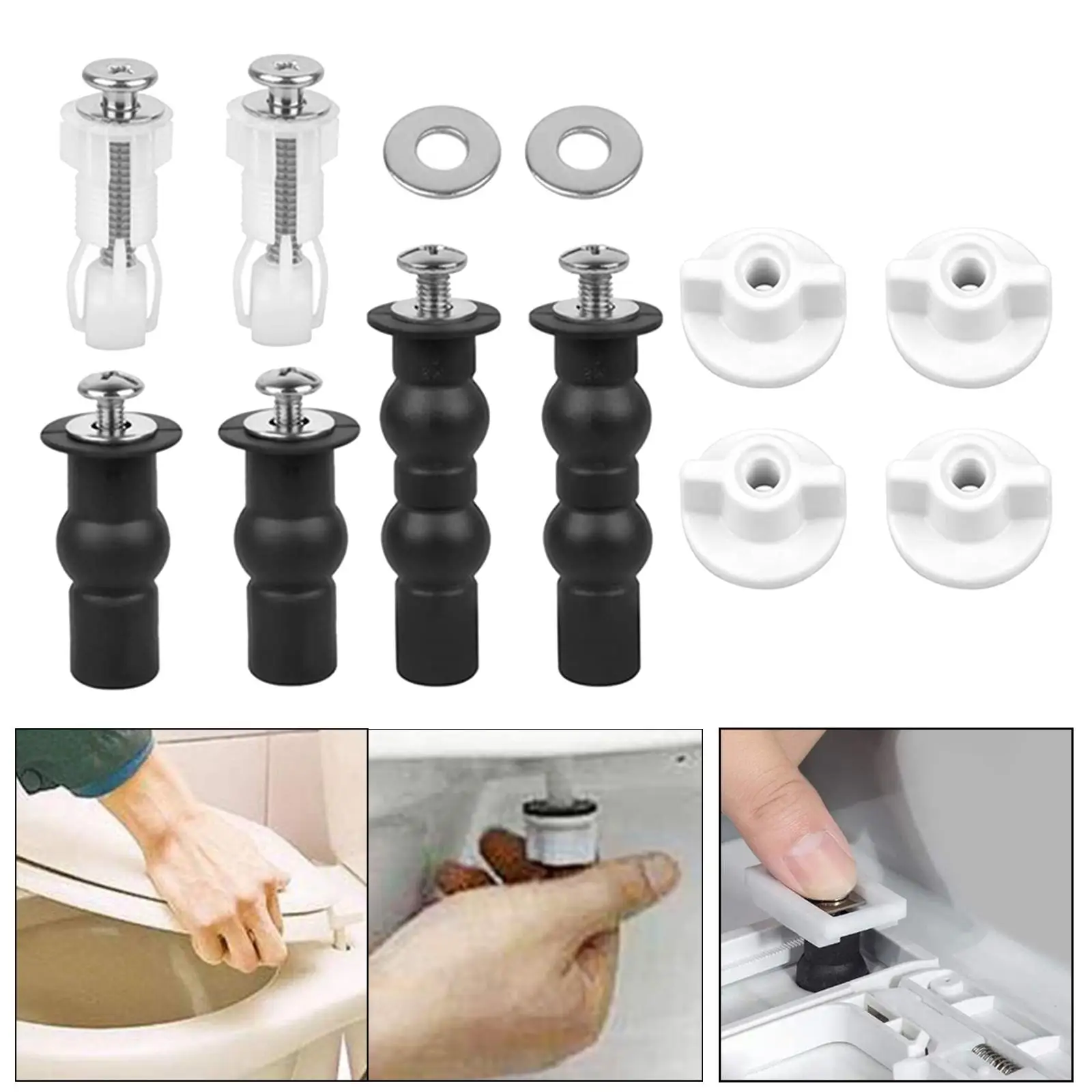 Universal Screw Toilet Toilet Seat Screws Toilet Cover Accessories Rubber Spreader Bolts Expansion Screws Replacement