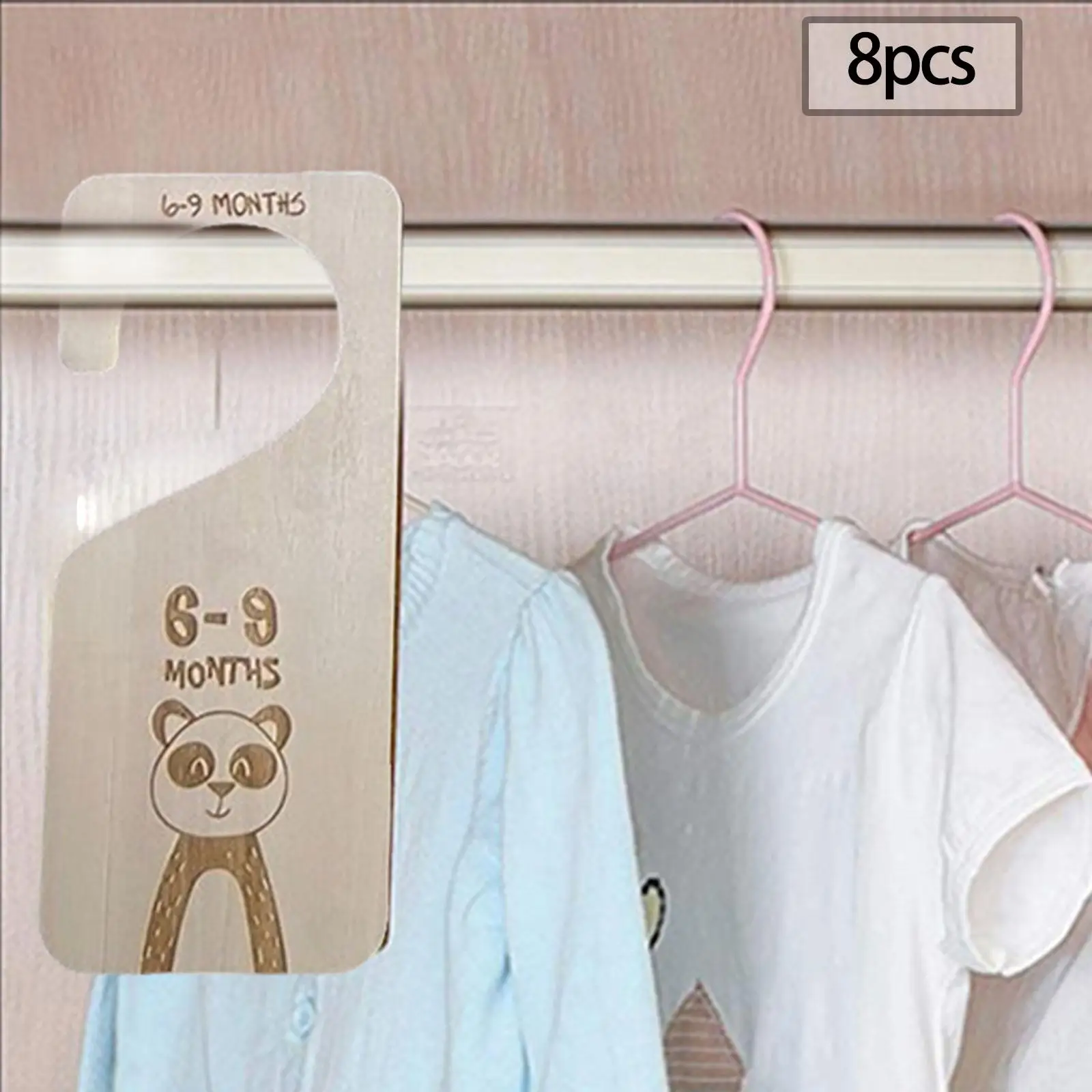 7Pcs Baby Closet Dividers Organizer Infant Wardrobe Divider Label Closet Baby Size Dividers for Daily Use Bedroom New Mom Gift