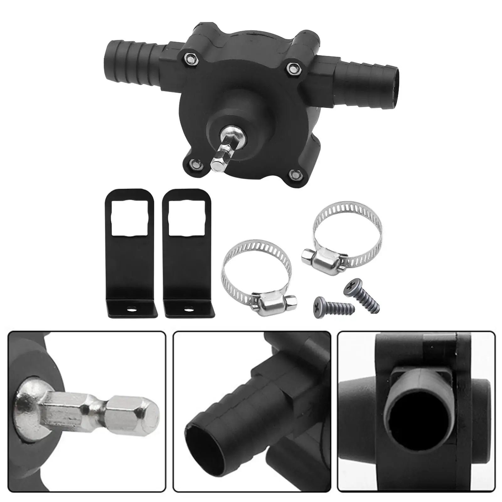 Hand Drill Drive Pump Pump Attachment Water Transfer Pump Household Small Water Pump for Liquids Outdoor Diesels Oil Home