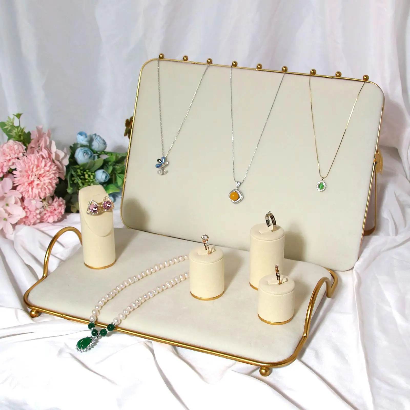 Necklace Pendant Display Holder Modern Home Jewelry Shelf Bracelets Rack Showcase for Women Girls Necklace Jewelry Display Stand
