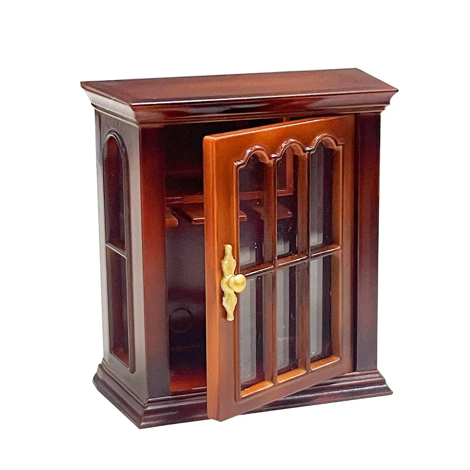 Dollhouse Cabinet Furniture 1:12 Scale Scenery Simulation Bookcase Decor