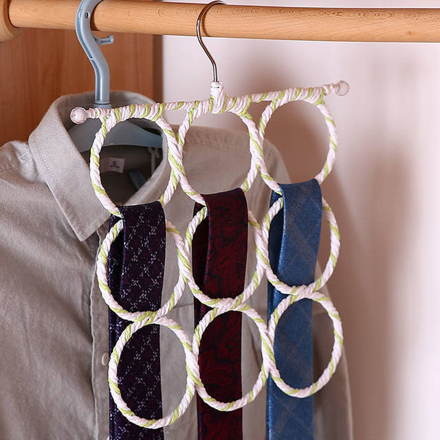 Scarf And Belt Storage 2-Pack Wooden Scarf Hangers – 10 Loops Each For