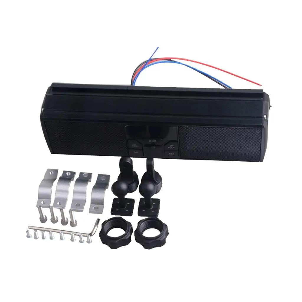 LED Display Motorcycle Bluetooth Audio Sound System APP Control MP3/TF/USB FM Speakers Moto Accessories Anti-theft