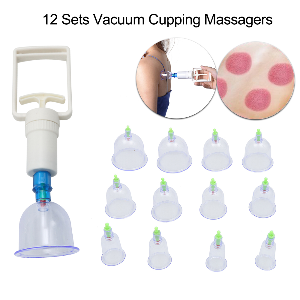 Best of 12 Sets Vacuum Cupping Massagers Meridian Therapy Acupuncture Cans Device For Massage Anti-Cellulite Suction Cups For Body Reviews & Tips