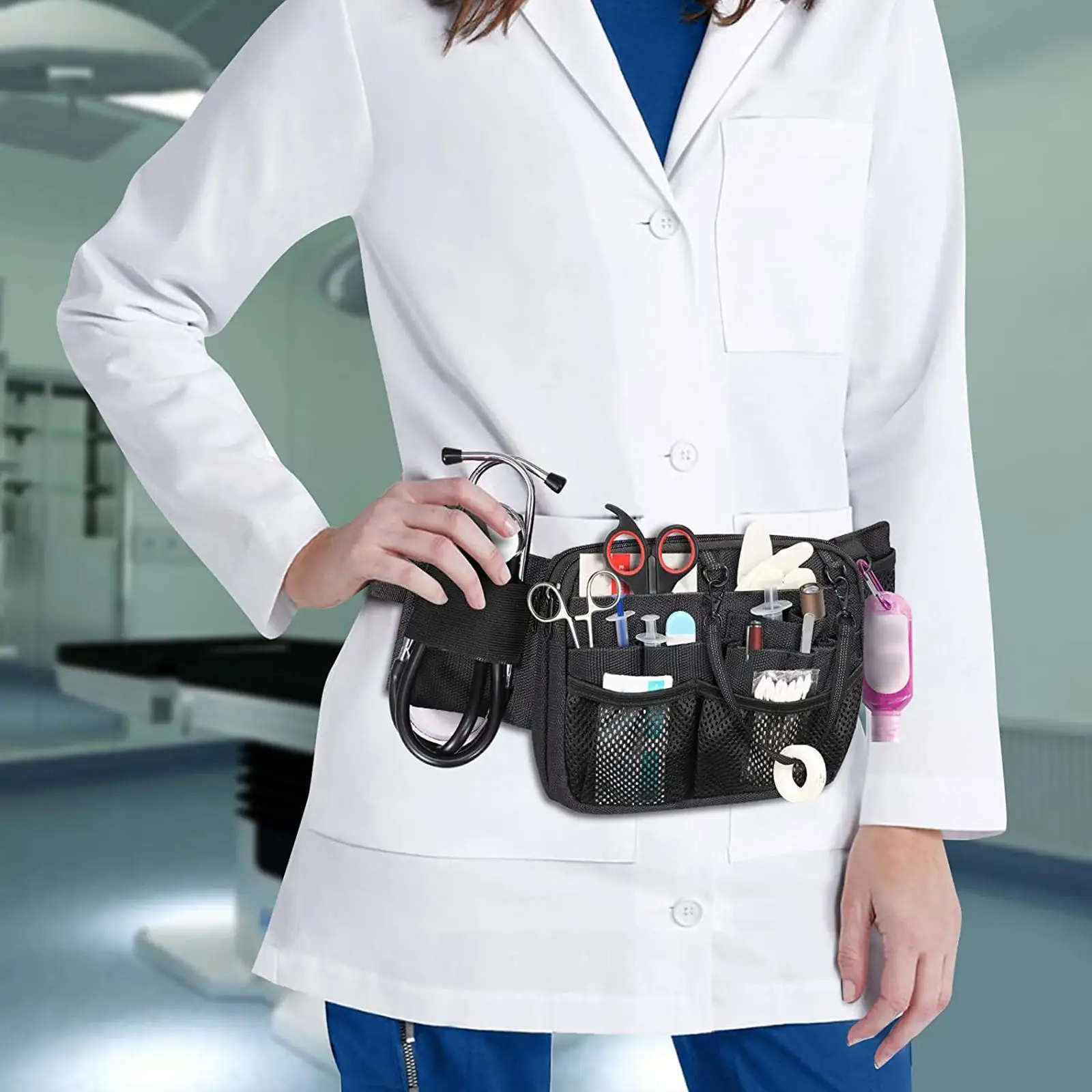 Nurse Fanny Pack Multi Compartment Clinical Tools Nursing Organizer Pouch Vet