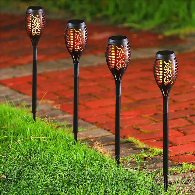 Lámpara de antorcha LED resistente al agua con luz de llama solar para  jardín al aire libre para patio 1pc Sywqhk Para estrenar