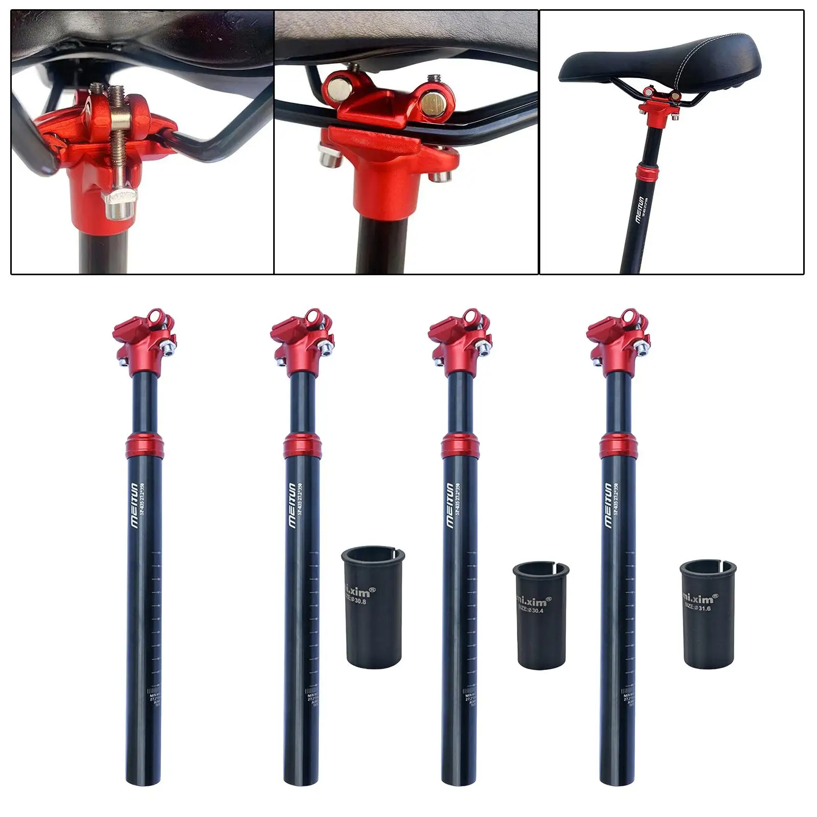 Aluminum Alloy Bike Seat Post, Saddle Support Pole, Cycling Components Shock