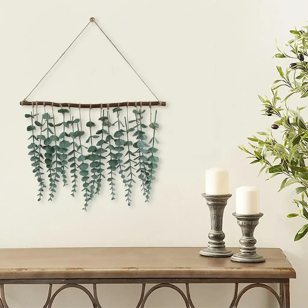Eucalyptus Greenery Leaves Wall Hanging Vines Wall Home Kitchen Party Decor