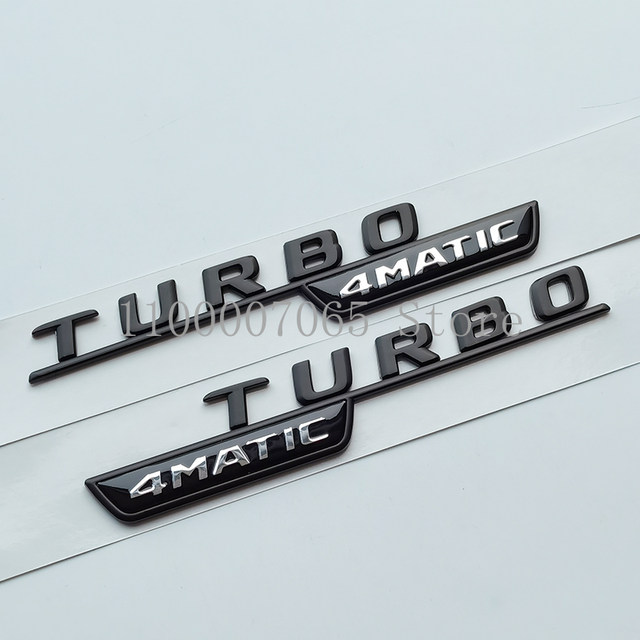 2017 Flat Turbo 4matic 4matic+ Plus Emblem For Mercedes Benz Amg Gt E53  Gle53 A35 A45 Cla35 Cla45 Gla45 Car Fender Side Sticker - Emblems -  AliExpress