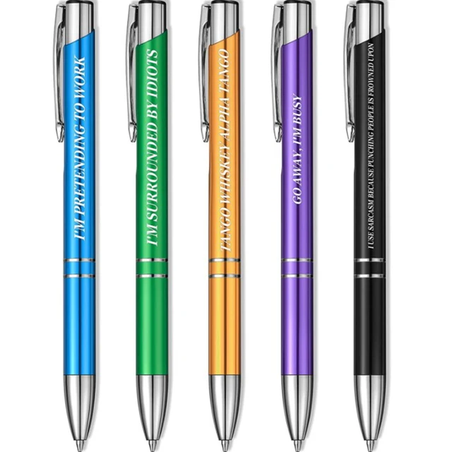 7pcs Ballpoint Pen Funny Pen Ball Point Pen Stationery Set Offensive Office  Accessories Funny Ballpoint Pen - AliExpress
