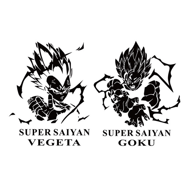 Autocollant Vinyle Vegeta Dragon Ball Z - 57x59cm - Déco Murale, Voiture, Fenêtre - Amovible Et Réutilisable
